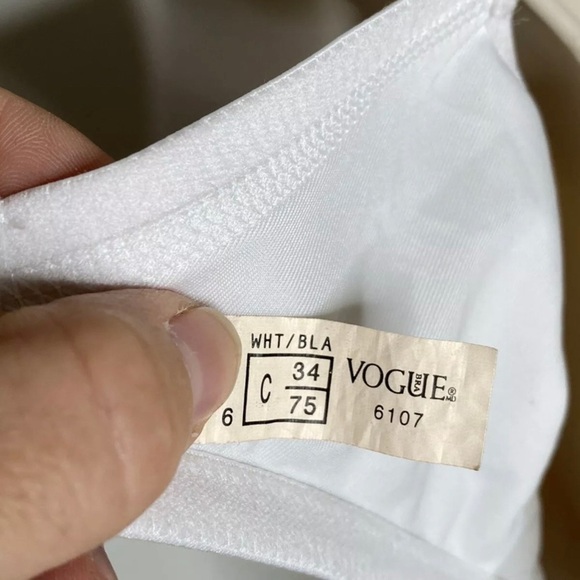 4/$35 Vogue Nursing Bra 34C 6107 White Floral - Picture 7 of 7